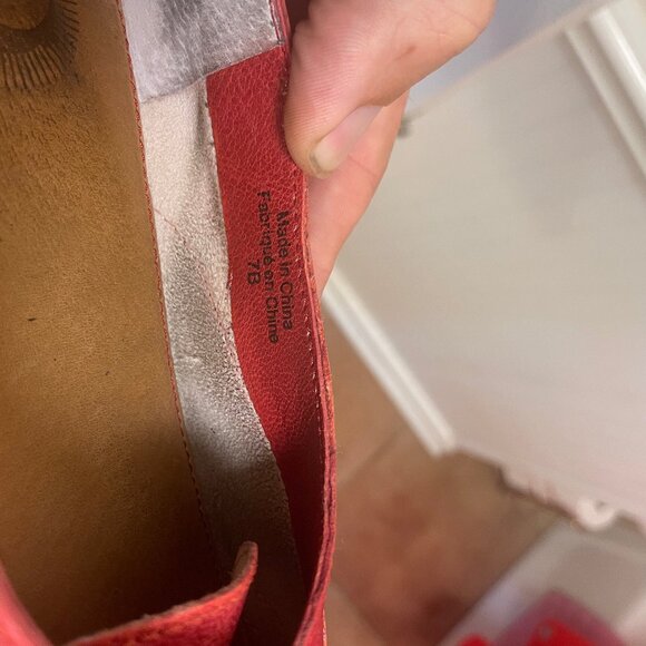 Lucky Penny Red Loafer Shoes - Picture 5 of 6